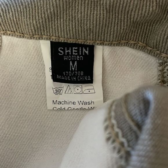 Brown khaki and white Patchwork Jeans size medium - Picture 6 of 6